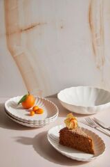 Kütahya Porselen Bone Luz Form 27 Parça 6 Kişilik Yemek Takımı Beyaz