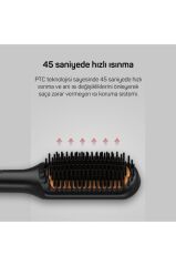 Arzum AR5068 Superstar Touch Saç Düzleştirici Fırça - Siyah