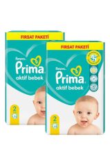 Prima Bb Aktif Bebek 2 Beden 144 Adet Aylık Fırsat Paketi 31750