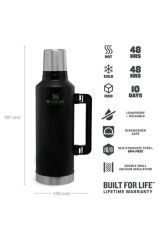 Stanley 10-07935-045 Klasik Vakumlu 2.3 Litre Çelik Termos - Siyah
