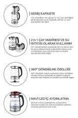 Sinbo - STM-5848 Elektrikli Cam Çay Makinesi 1500 W