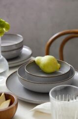 Kütahya Porselen Moderna 18 Parça 6 Kişilik Yemek Takımı Gri