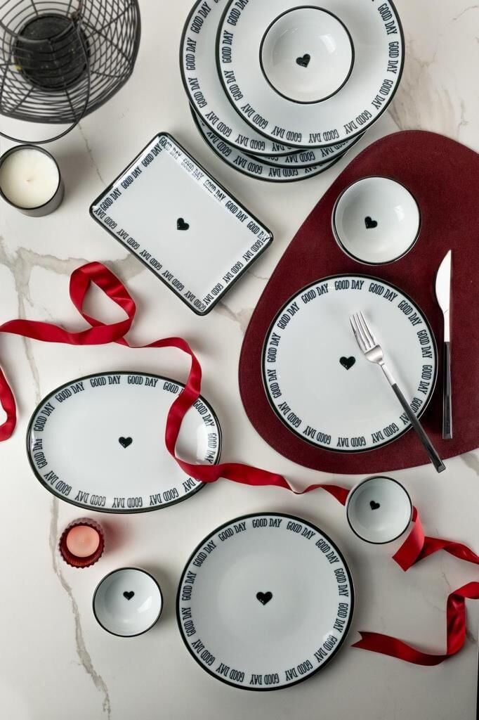 Kütahya Porselen Zeugma 14 Parça 6 Kişilik Kahvaltı Takımı Good Day