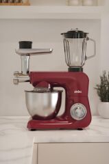Sinbo SMX-2775 Çok Amaçlı 3ın1 Mutfak Şefi Hamur Yoğurma Kıyma Makinesi Sürahi Blender 1500w Kırmızı