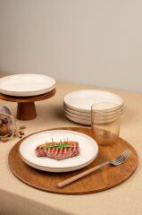 Kütahya Porselen Moderna 6 Parça 19 Cm Düz Tabak Tarçın