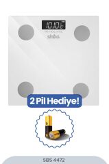 Sinbo SBS-4472 Bluetooth Dijital Yağ Su Kas Vücut Kitle Endeksi Kilo Ölçer Tartı Baskül