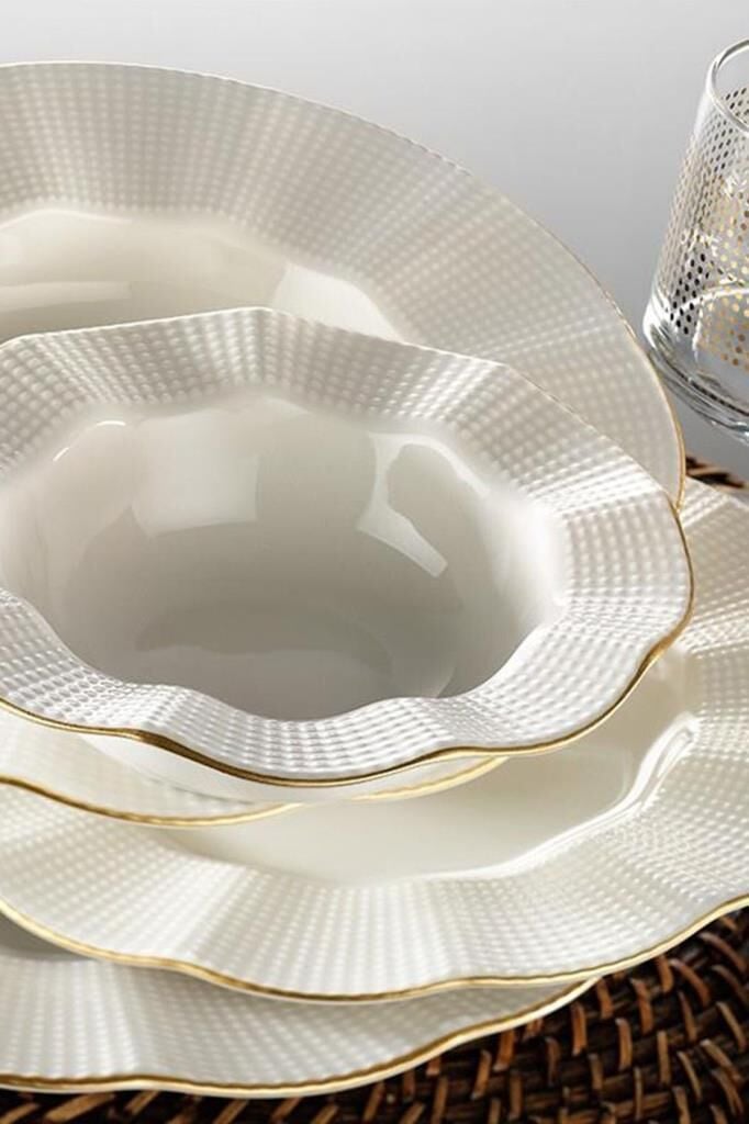 Kütahya Porselen Milenda 83 Parça Yemek Takımı Krem Mat Mln83yt14r520