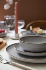 Kütahya Porselen Moderna 24 Parça 6 Kişilik Yemek Takımı Gri