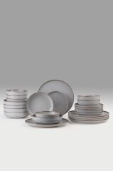 Kütahya Porselen Moderna 24 Parça 6 Kişilik Yemek Takımı Gri