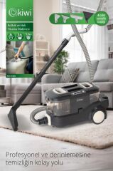 Kiwi Kcc-4325W Siyah Pencere Temizleme Aparatlı Koltuk Halı Yıkama ve Leke Çıkarma Makinesi