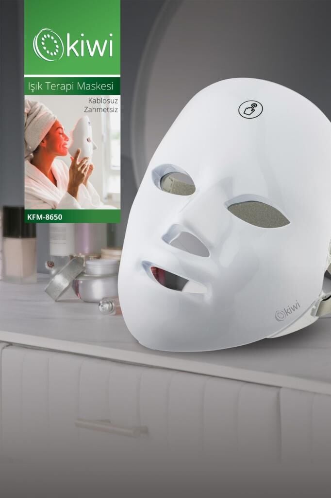 Kiwi Kfm-8650 Şarjlı Kızılötesi Işıklı Sıkılaştırıcı ve Terapi Maskesi