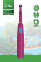 Kiwi Ktb-6019 Döner Başlıklı Plak Giderici Pilli Diş Fırçası Beyaz Bordo