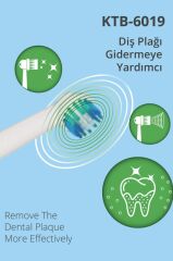 Kiwi Ktb-6019 Döner Başlıklı Plak Giderici Pilli Diş Fırçası Mavi