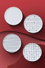 Kütahya Porselen Pretty 4 Parça 15 cm Tabak