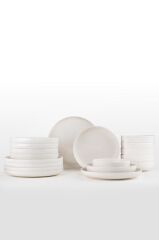 Kütahya Porselen Bone Crest 18 Parça 6 Kişilik Yemek Takımı