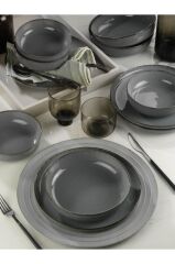 Kütahya Porselen Moderna 18 Parça 6 Kişilik Yemek Takımı Mavi