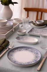 Kütahya Porselen Bone Nordic 15 Parça 6 Kişilik Kahvaltı Takımı Mavi