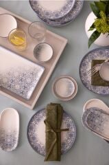 Kütahya Porselen Bone Nordic 15 Parça 6 Kişilik Kahvaltı Takımı Mavi