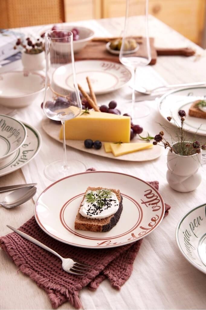 Kütahya Porselen La Dolce Vita 24 Parça 6 Kişilik Yemek Takımı