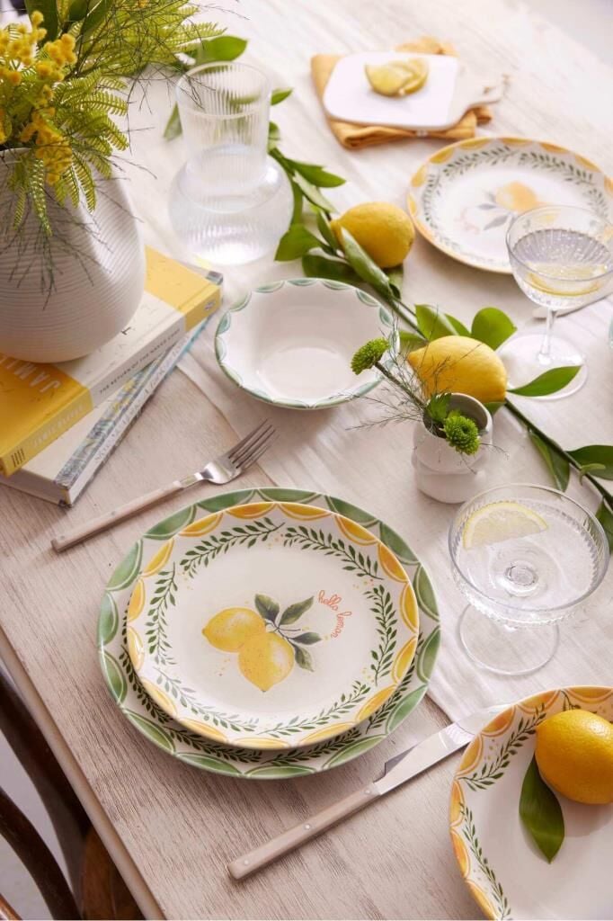 Kütahya Porselen Limoncello 24 Parça 6 Kişilik Yemek Takımı