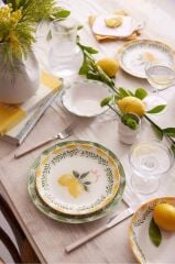 Kütahya Porselen Limoncello 24 Parça 6 Kişilik Yemek Takımı