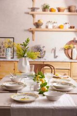 Kütahya Porselen Limoncello 24 Parça 6 Kişilik Yemek Takımı