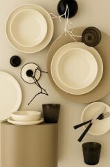 Kütahya Porselen Moderna 18 Parça 6 Kişilik Yemek Takımı Krem