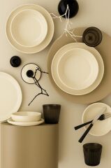 Kütahya Porselen Moderna 18 Parça 6 Kişilik Yemek Takımı Krem