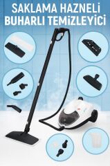 BE-3450 Çok Fonksiyonlu Saklama Hazneli 5 Bar 5m Kablo 2L Su Hazneli Buharlı Temizlik Makinesi Beyaz BE-3450, one size