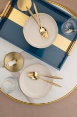 Kütahya Porselen Moderna 2 li 20 Cm Kase Altın File