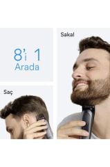 Braun  AIO3540 Hepsi Bir Arada Series 3, 8’i 1 arada Tıraş Kiti, Keskin Bıçak, 14 Uzunluk
