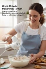 SMX-2774 El Mikseri – BEYAZ-200 W, 5 Kademe Hız