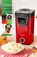 Kiwi KPM-7412 KIRMIZI Patlamış Mısır Makinesi | Sıcak Hava Teknolojisi | Yağsız & Sağlıklı Atıştırmalık