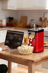 Kiwi KPM-7412 KIRMIZI Patlamış Mısır Makinesi | Sıcak Hava Teknolojisi | Yağsız & Sağlıklı Atıştırmalık