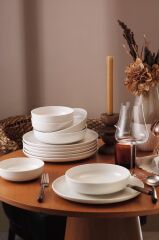 Kütahya Porselen Moderna 12 Parça 4 Kişilik Yemek Takımı Beyaz MOD12Y174045