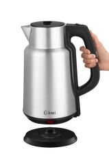 Kiwi KK-3334 Su Isıtıcı | 2.2L Paslanmaz Çelik, 360° Kablosuz, Gizli Rezistans