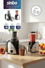 Sinbo SJ-3195 Katı Meyve Sıkacağı Blender Seti