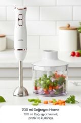 Sinbo SHB-7530 Çok Fonksiyonlu El Blender Seti – Doğrayıcı & Çırpıcı Aparatlı Rose Gold