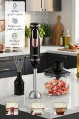 Sinbo SHB-7529 Çok Fonksiyonlu El Blender Seti – Doğrayıcı & Çırpıcı Aparatlı