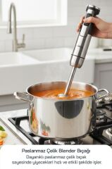 Sinbo SHB-7531 Çok Fonksiyonlu El Blender Seti | Doğrayıcı, Çırpıcı ve Rende Aparatlı