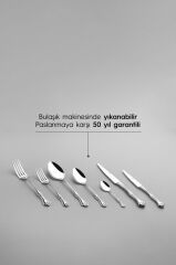 Nehir Lalezar Sade 12 Kişilik 89 Parça Kutulu Çatal Kaşık Bıçak Takımı