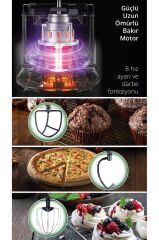 Kiwi Kmx-3638 Hamur Yoğurma & Stand Mikser 5,3 Lt 1300w Mutfak Şefi Siyah