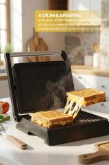 Sinbo SSM-2594 1000W Izgara ve Tost Makinesi 180° Açılabilir Yapışmaz Plaka