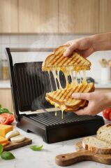 Sinbo SSM-2594 1000W Izgara ve Tost Makinesi 180° Açılabilir Yapışmaz Plaka