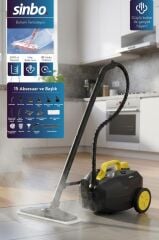 Sinbo 2000W 5 Bar Yüksek Basınçlı, 15 Başlıklı, 2 Lt, 110°C Profesyonel Buharlı Temizleyici SSC-6428