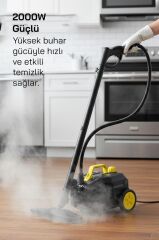 Sinbo 2000W 5 Bar Yüksek Basınçlı, 15 Başlıklı, 2 Lt, 110°C Profesyonel Buharlı Temizleyici SSC-6428