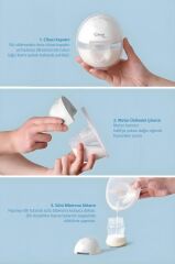 Kiwibaby KBABY-53 Giyilebilir Göğüs Pompası | 1200 mAh Şarjlı & 6 Mod & 180 ml Hazne