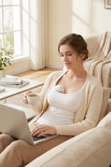 Kiwibaby KBABY-53 Giyilebilir Göğüs Pompası | 1200 mAh Şarjlı & 6 Mod & 180 ml Hazne