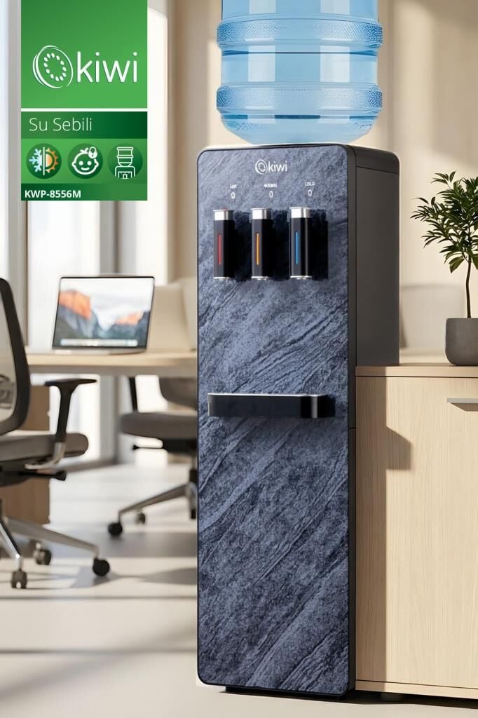 Kiwi KWP-8556M Su Sebili | Sıcak & Soğuk & Ilık Su & Kompresör Soğutma