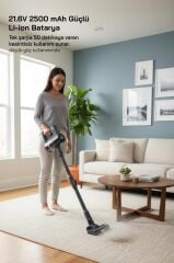 Sinbo SVC-8634 Kablosuz Dikey Süpürge Lacivert – Evcil Hayvan Tüyleri İçin Güçlü Multi Cyclone